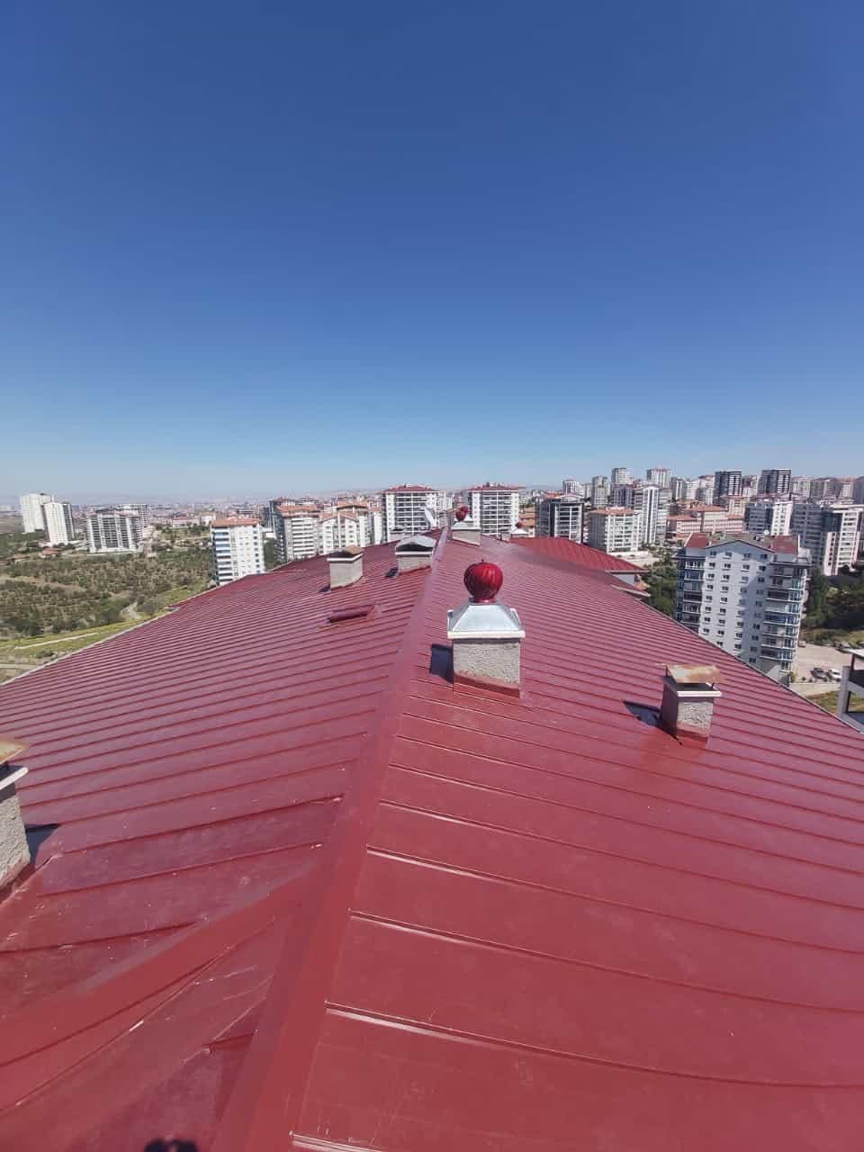 Çubuk Merkez, Yavuzselim, Kışla, Esentepe ve çevresi tipi binada sızdırmazlık testi yapılan Çubuk kenet çatı kaplaması